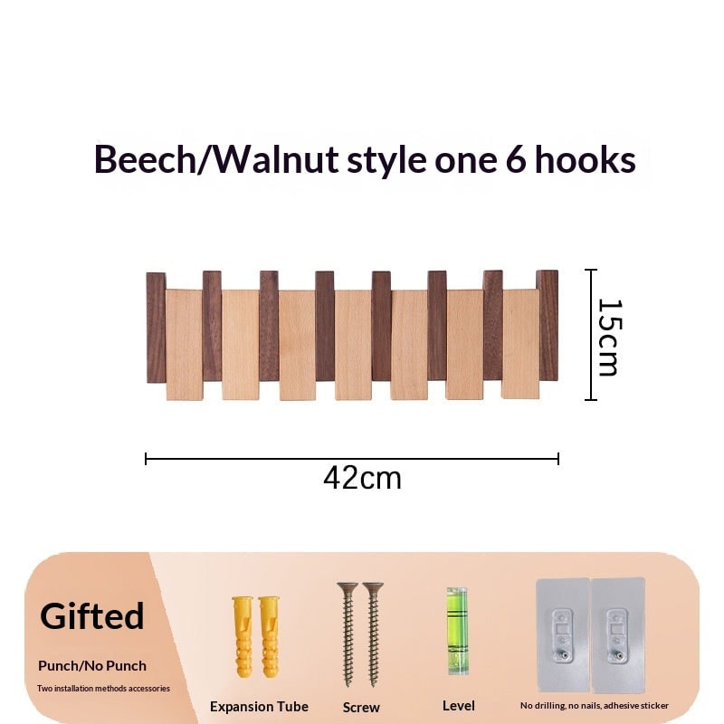 Wall Coat Rack with Foldable Piano-Style Hooks for Storage and Organization - Image 12