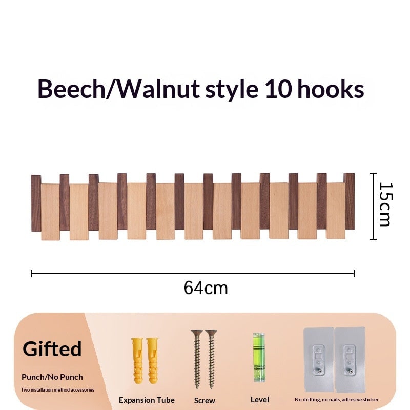 Wall Coat Rack with Foldable Piano-Style Hooks for Storage and Organization - Image 15
