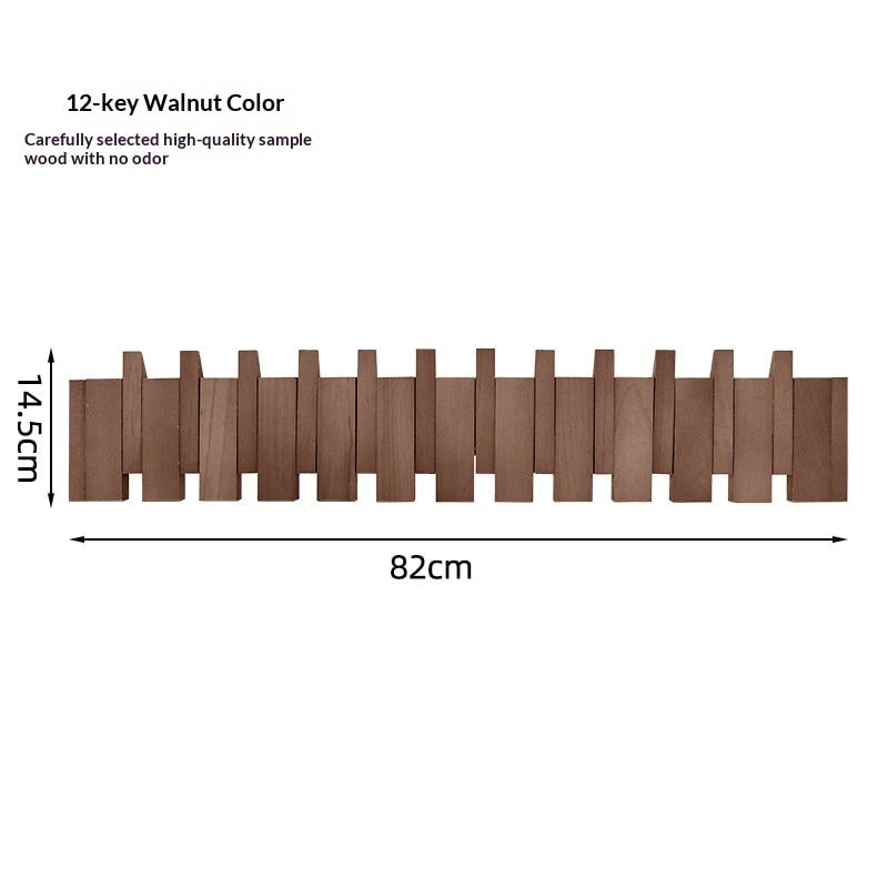 Wall Coat Rack with Foldable Piano-Style Hooks for Storage and Organization - Image 16
