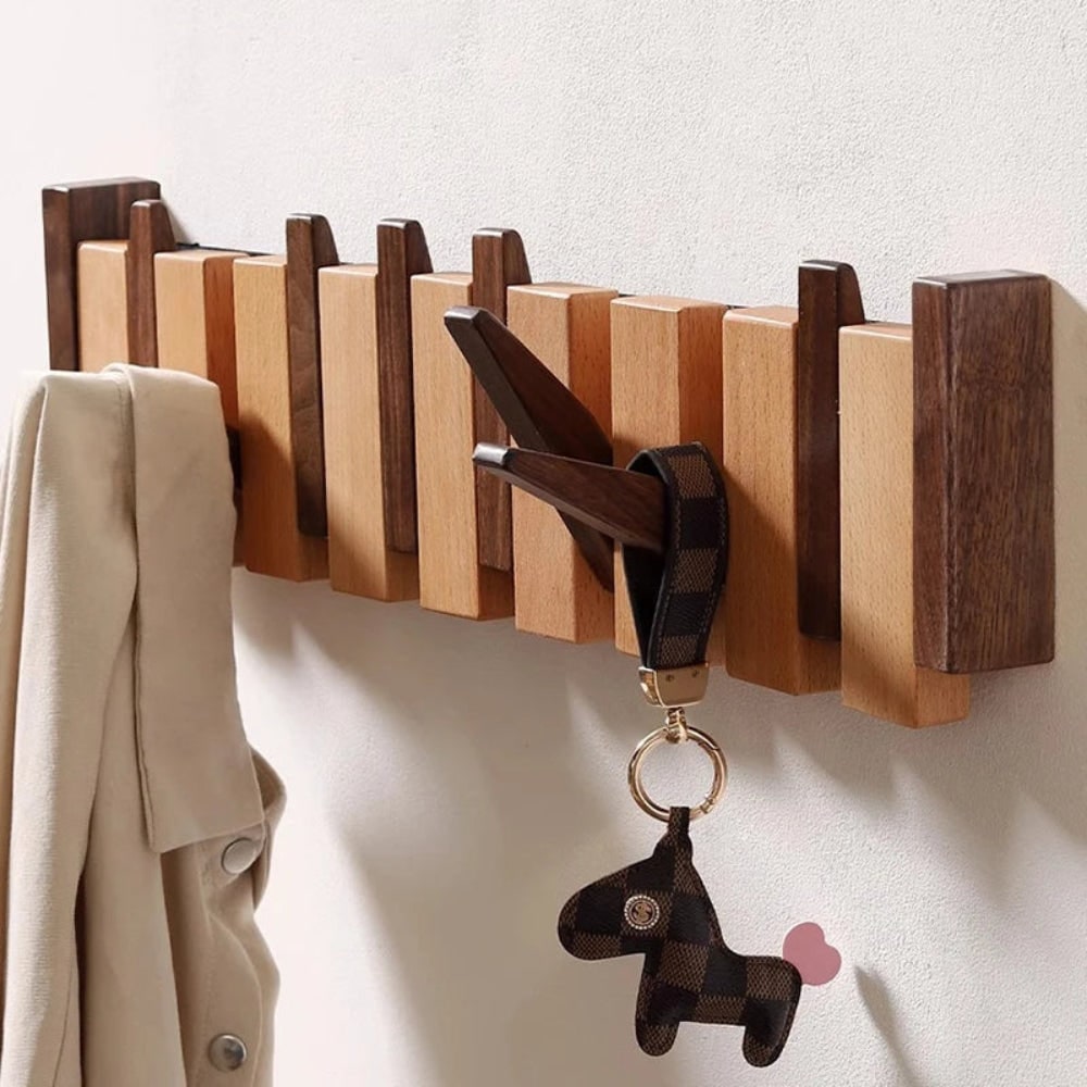 Wall Coat Rack with Folding Space-Saving Design for Entryway - Image 3