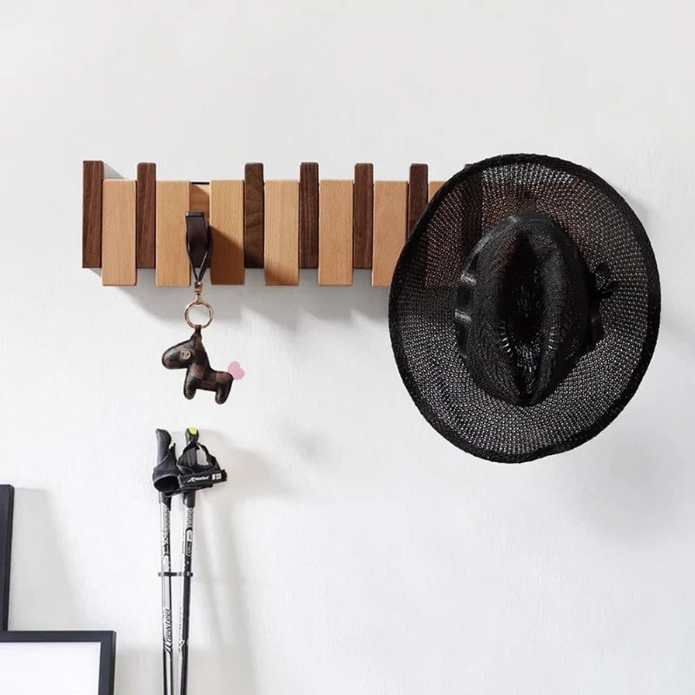 Wall Coat Rack with Folding Space-Saving Design for Entryway - Image 4