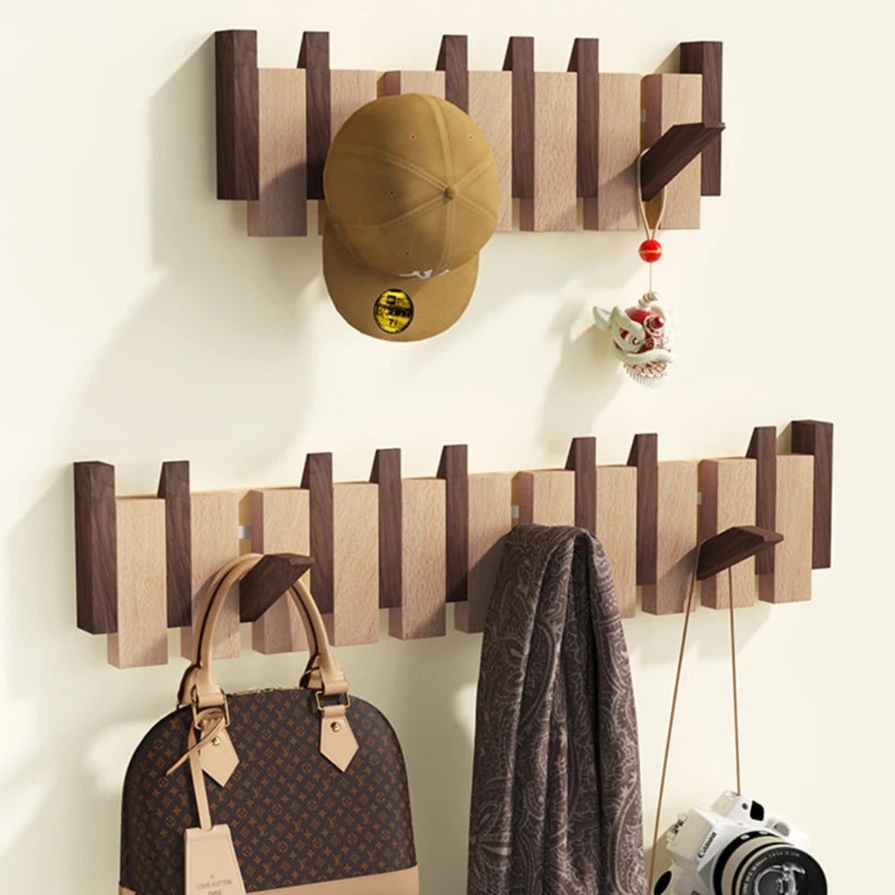 Wall Coat Rack with Folding Space-Saving Design for Entryway - Image 6