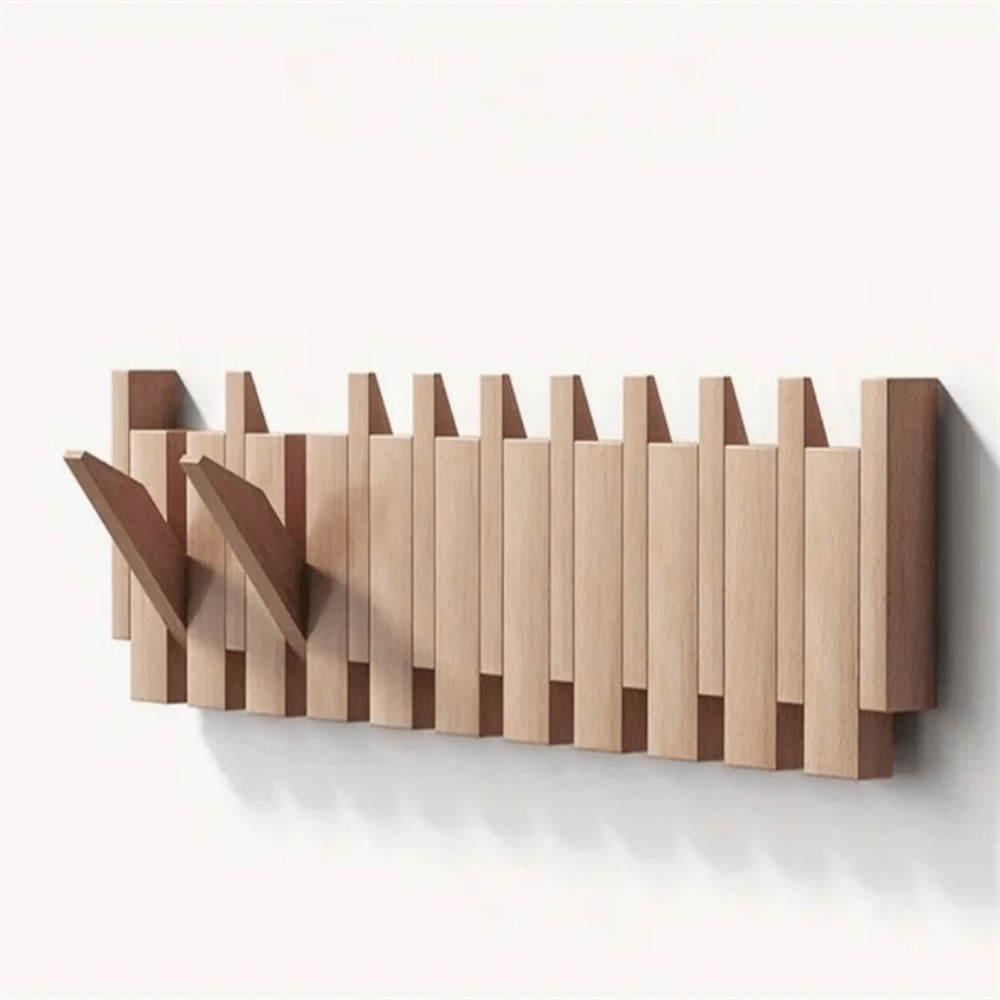 Wall Coat Rack with Folding Space-Saving Design for Entryway - Image 8