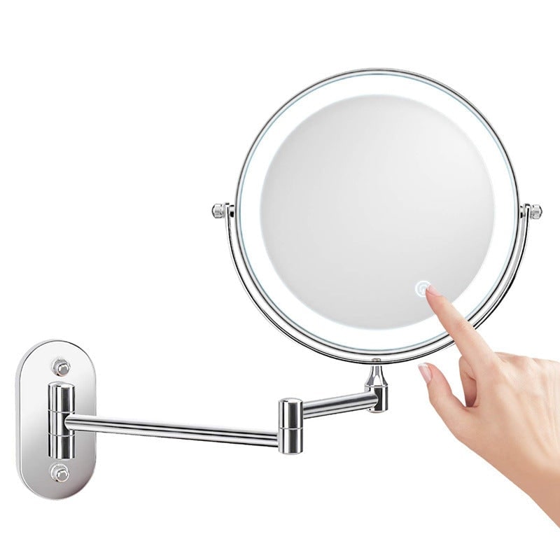 Wall Mounted Vanity Mirror with LED Lights Magnification and Extendable Folding Arm - Image 10