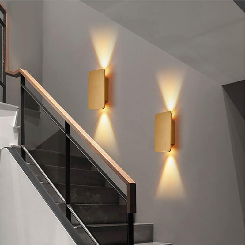 Wall Sconce Lighting with Bi-Directional LED and Brushed Metal Flush Mount - Image 9