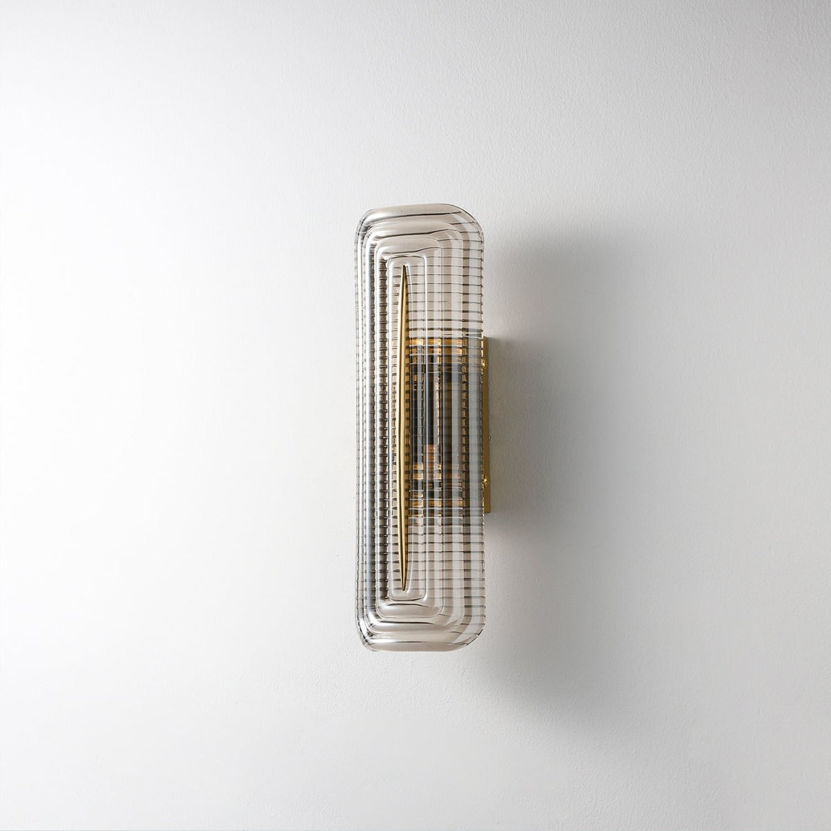 Wall Sconce Lighting with Brass Accent and Ribbed Glass Shade - Image 20