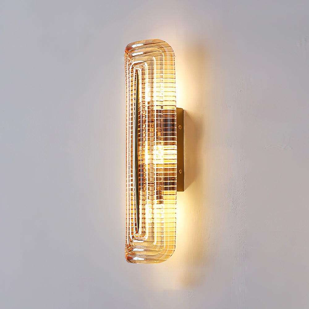 Wall Sconce Lighting with Brass Accent and Ribbed Glass Shade - Image 27