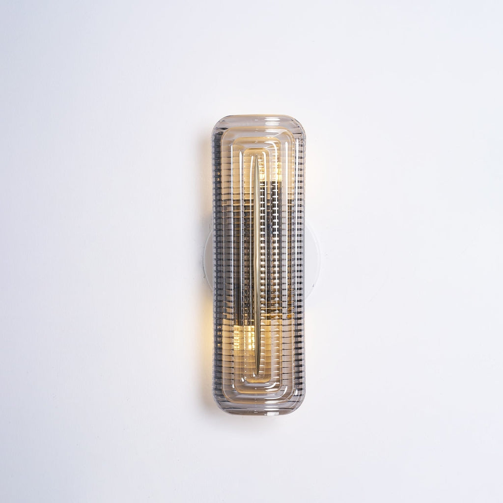 Wall Sconce Lighting with Brass Accent and Ribbed Glass Shade - Image 33