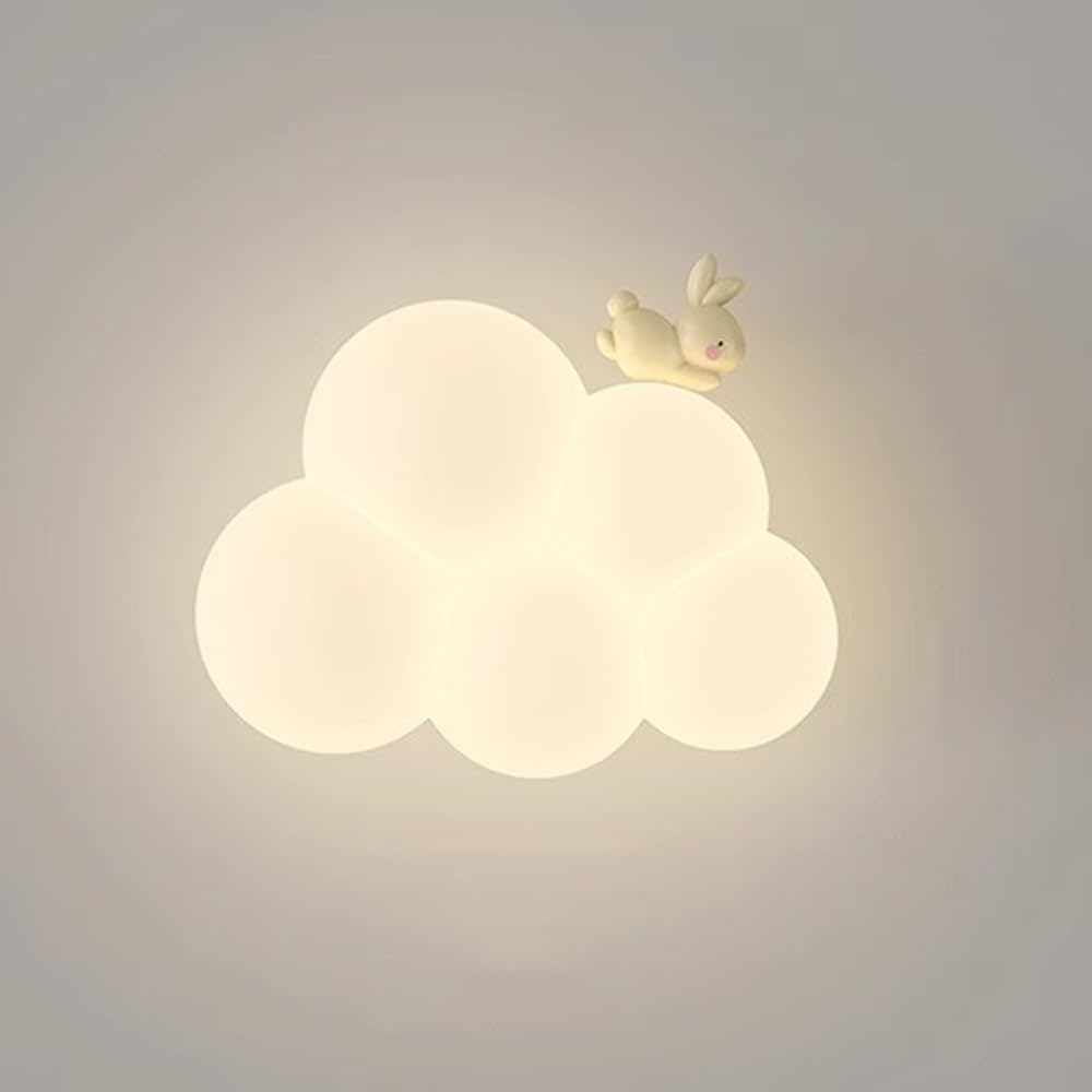 Wall Sconce Lighting with Cloud-Shaped LED and Decorative Animal Figure - Image 7