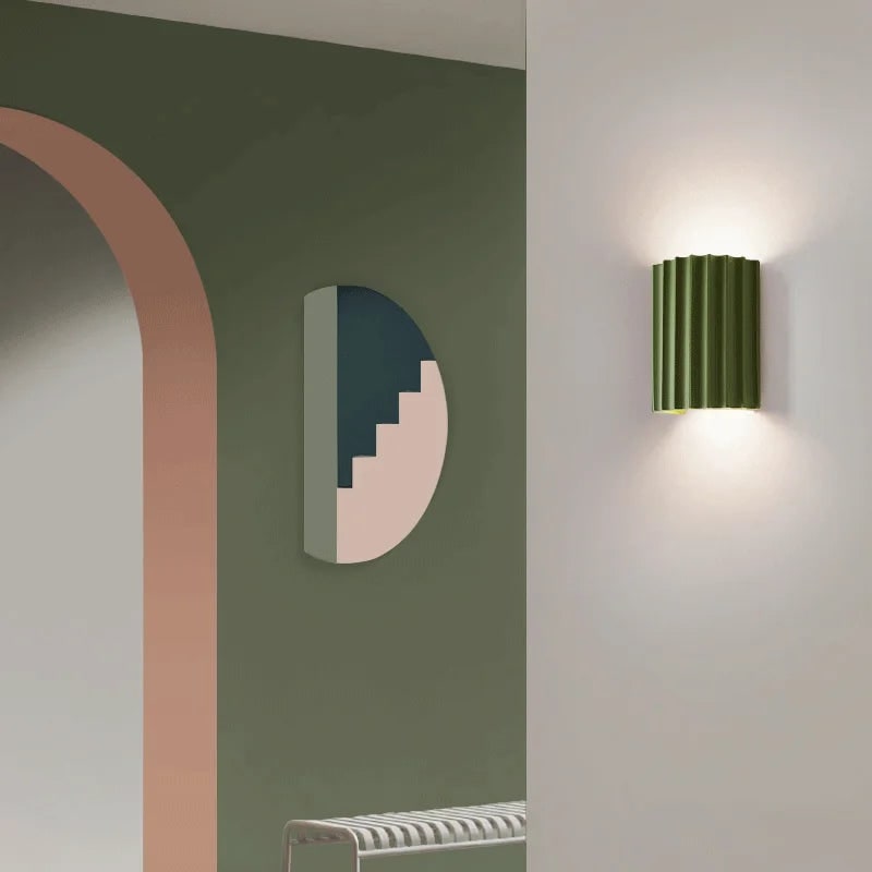 Wall Sconce Lighting with Ribbed Fluted Design and Up-Down Glow - Image 2