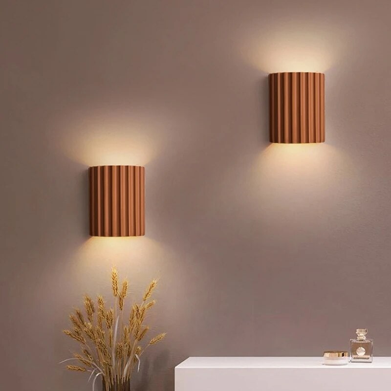 Wall Sconce Lighting with Ribbed Fluted Design and Up-Down Glow - Image 9