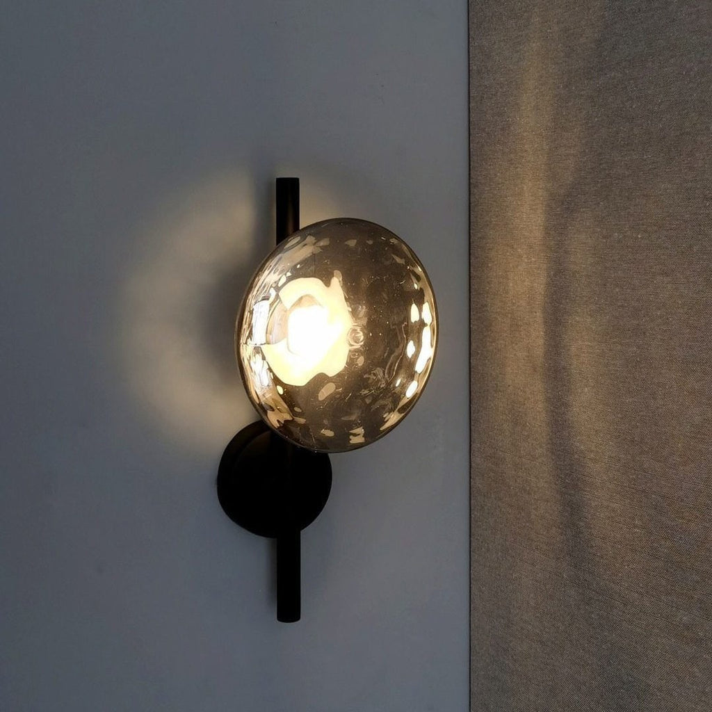 Wall Sconce Lighting with Textured Glass and Wave-Inspired Design - Image 15