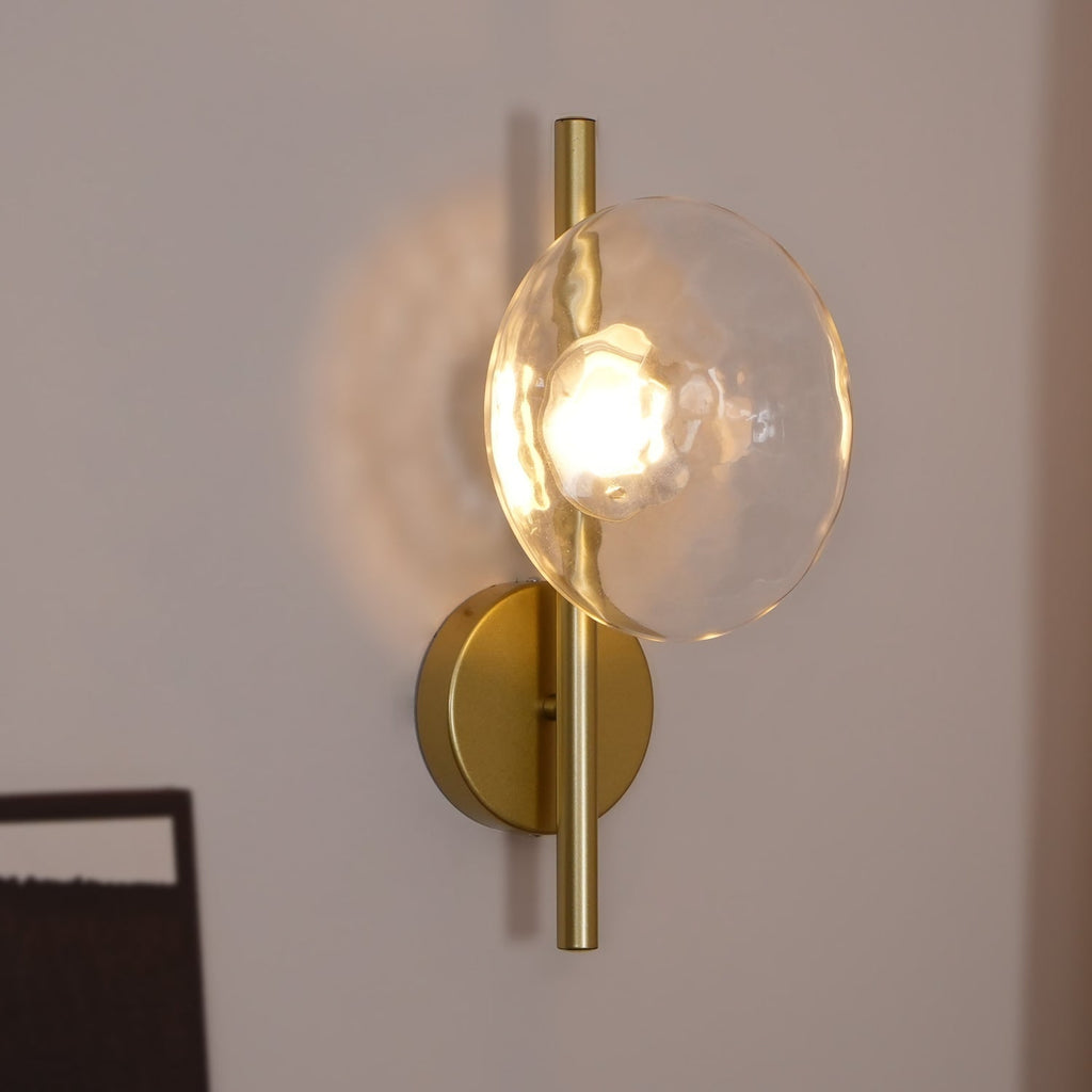 Wall Sconce Lighting with Textured Glass and Wave-Inspired Design - Image 19
