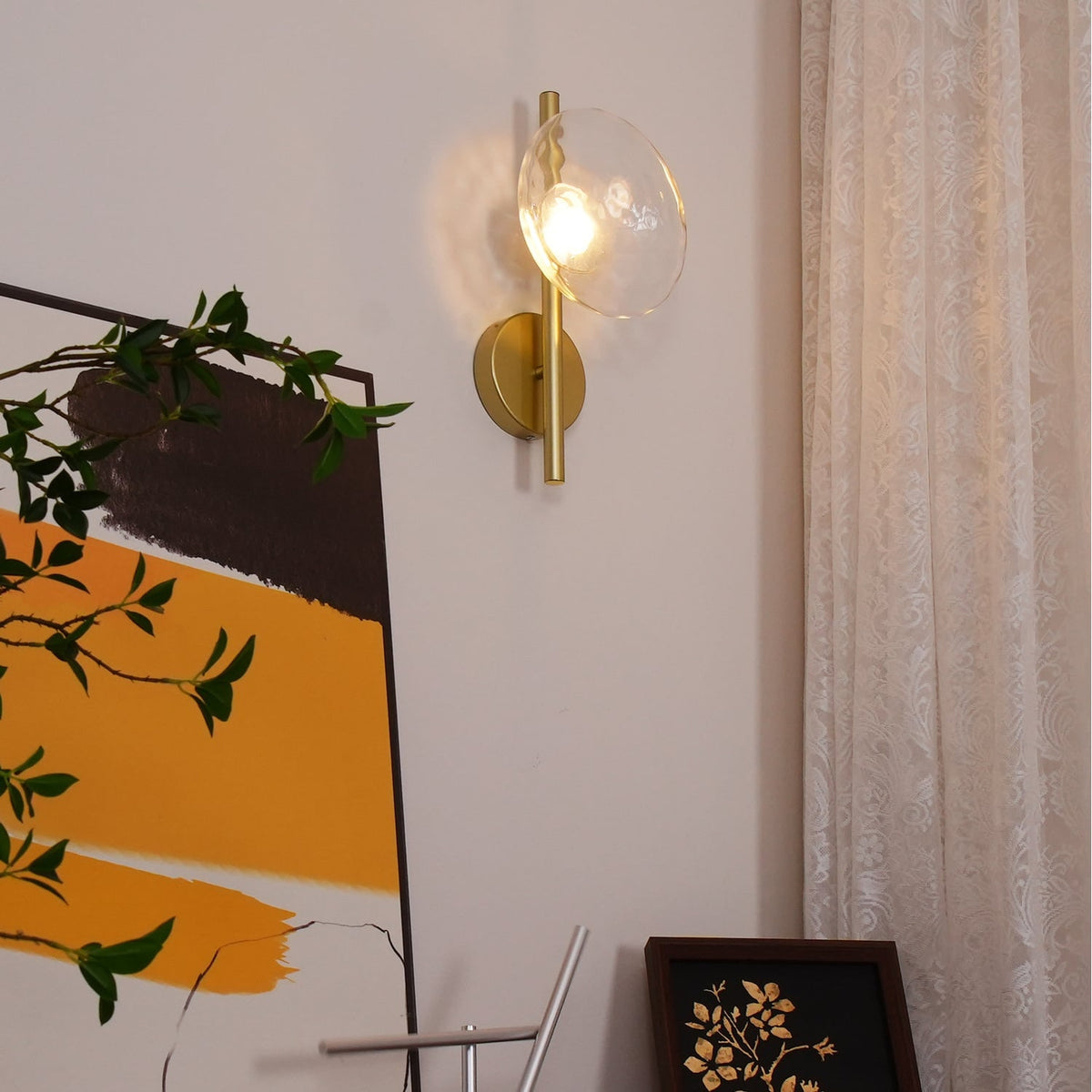 Wall Sconce Lighting with Textured Glass and Wave-Inspired Design - Image 20