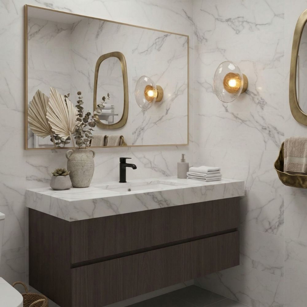 Wall Sconce Lighting with Textured Glass and Wave-Inspired Design - Image 30