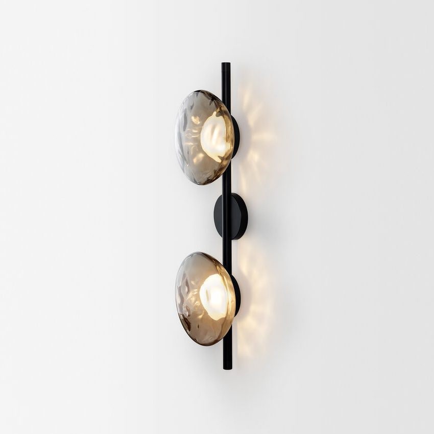 Wall Sconce Lighting with Textured Glass and Wave-Inspired Design - Image 5