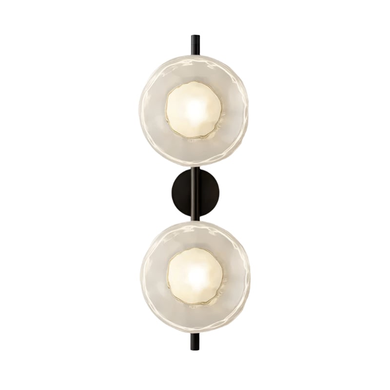 Wall Sconce Lighting with Textured Glass and Wave-Inspired Design - Image 50