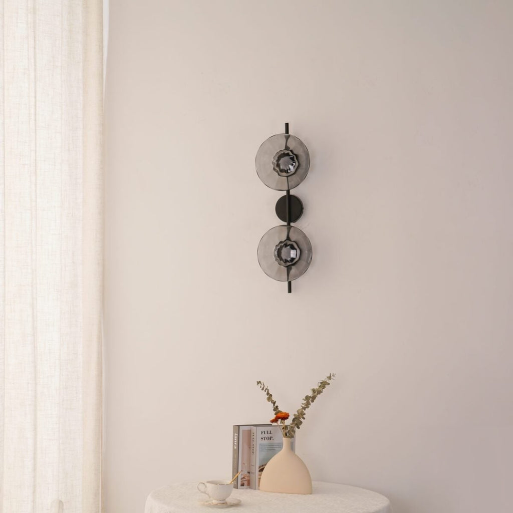 Wall Sconce Lighting with Textured Glass and Wave-Inspired Design - Image 6