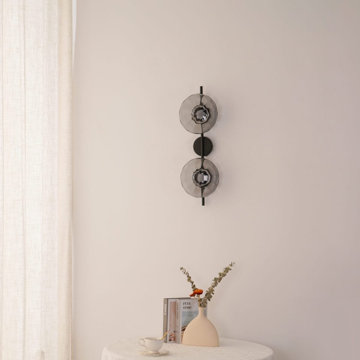 Wall Sconce Lighting with Textured Glass and Wave-Inspired Design - Image 6