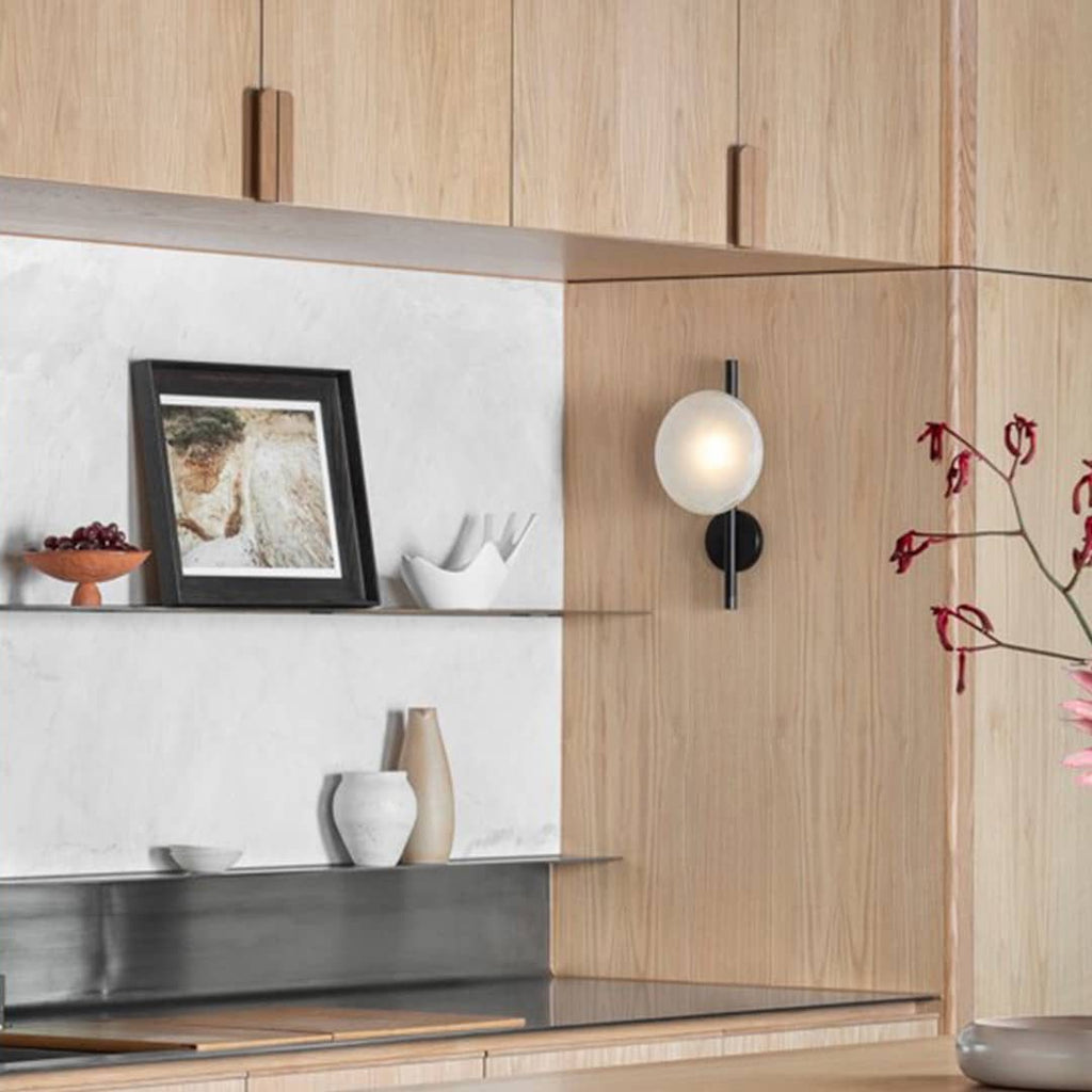 Wall Sconce Lighting with Textured Glass and Wave-Inspired Design - Image 8