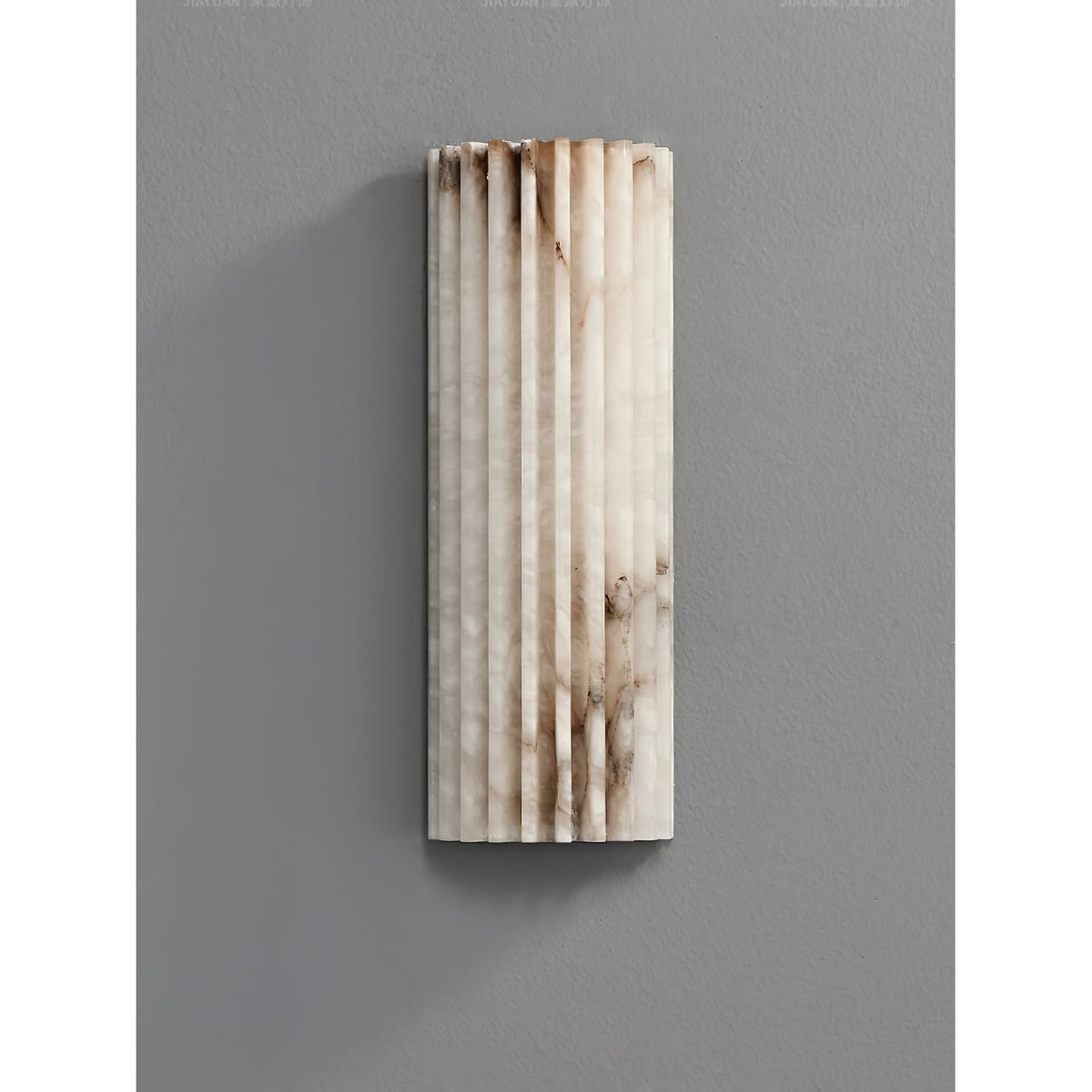 Wall Sconce Natural Alabaster Stone and Vertical Fluted Design - Image 20