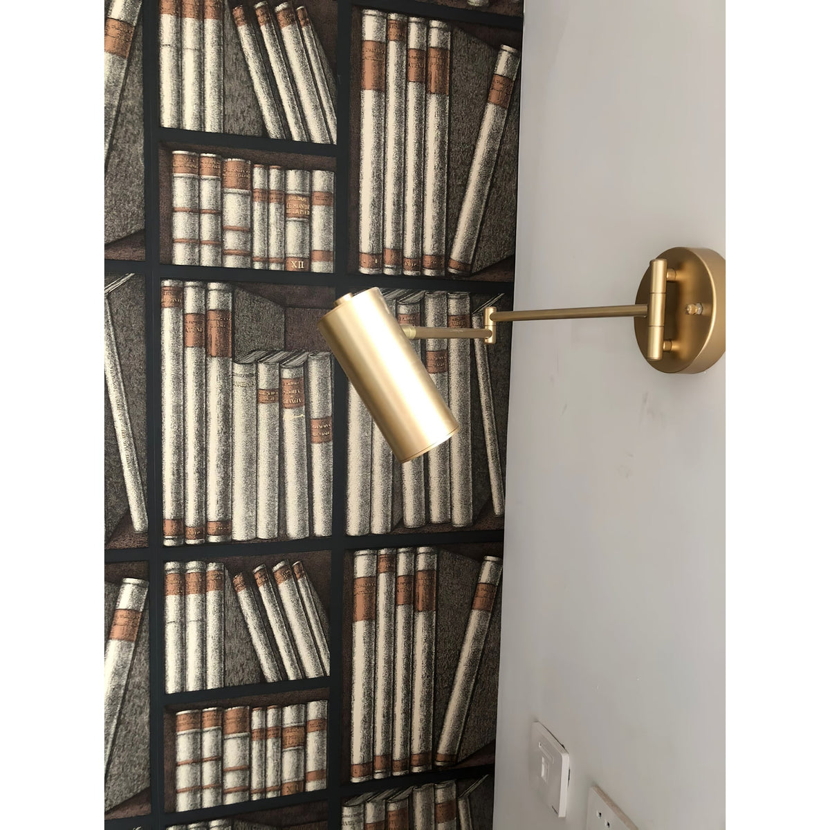 Wall Sconce with Adjustable Swing Arm and Cylindrical Shade LED Light - Image 12