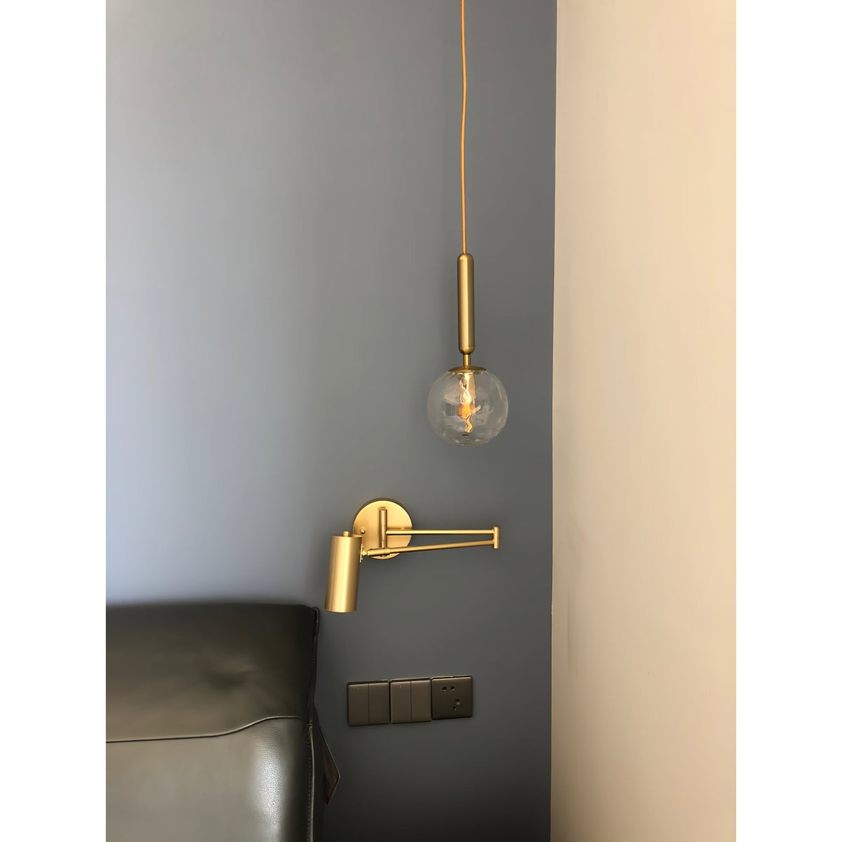 Wall Sconce with Adjustable Swing Arm and Cylindrical Shade LED Light - Image 15