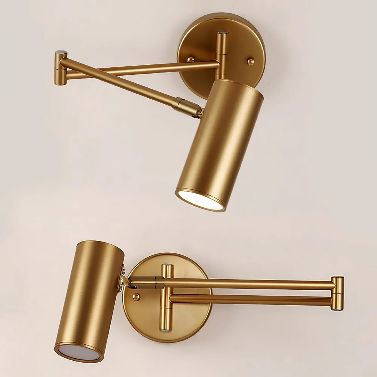 Wall Sconce with Adjustable Swing Arm and Cylindrical Shade LED Light - Image 18