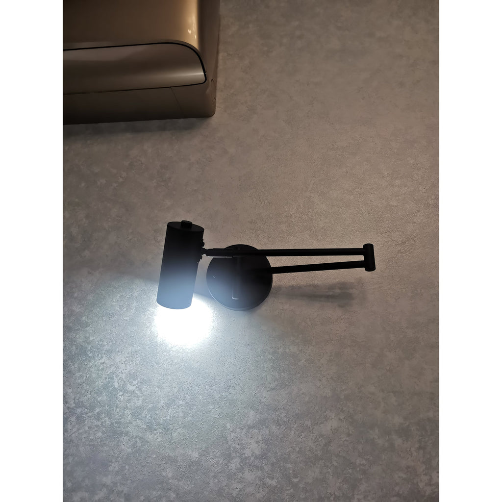 Wall Sconce with Adjustable Swing Arm and Cylindrical Shade LED Light - Image 20
