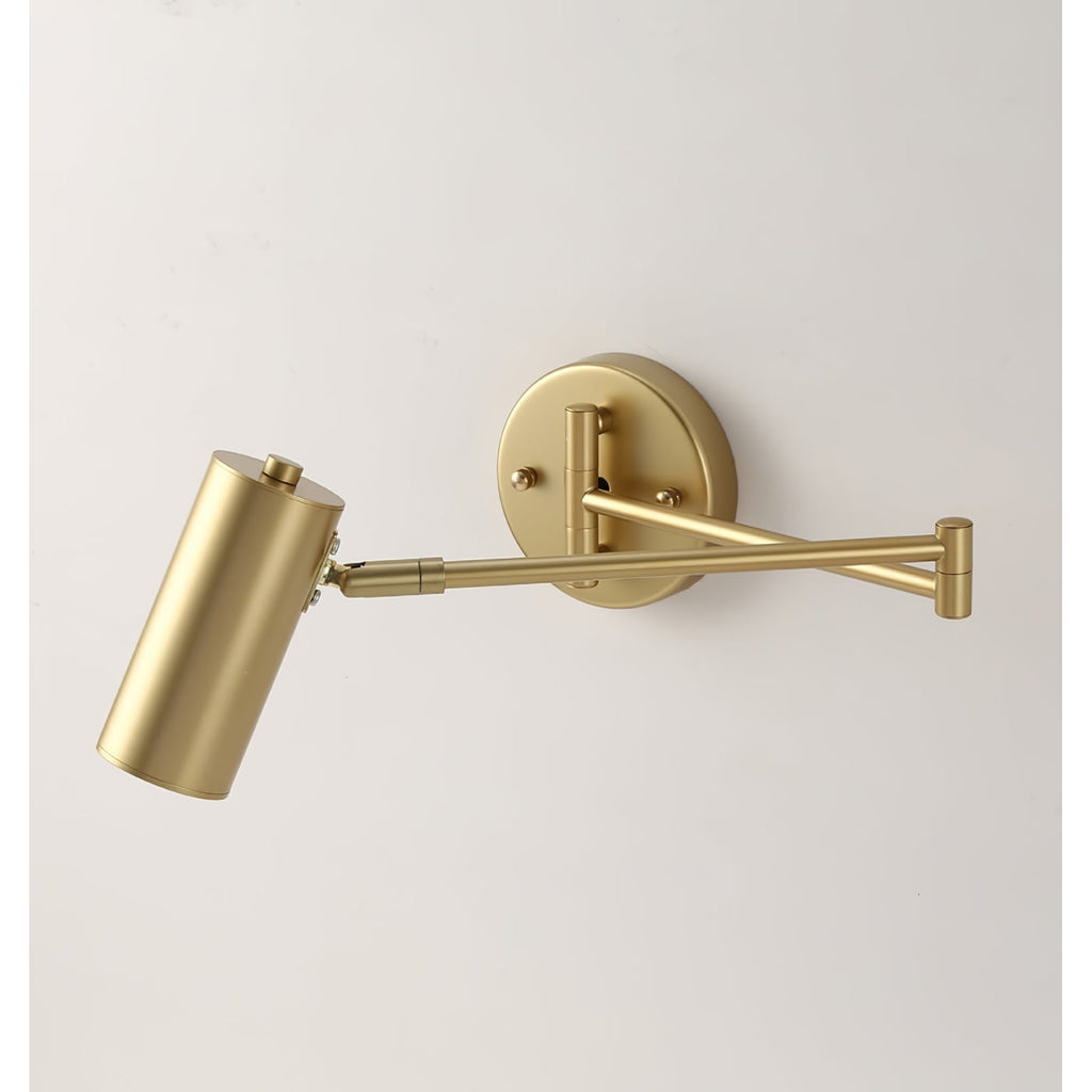 Wall Sconce with Adjustable Swing Arm and Cylindrical Shade LED Light - Image 22