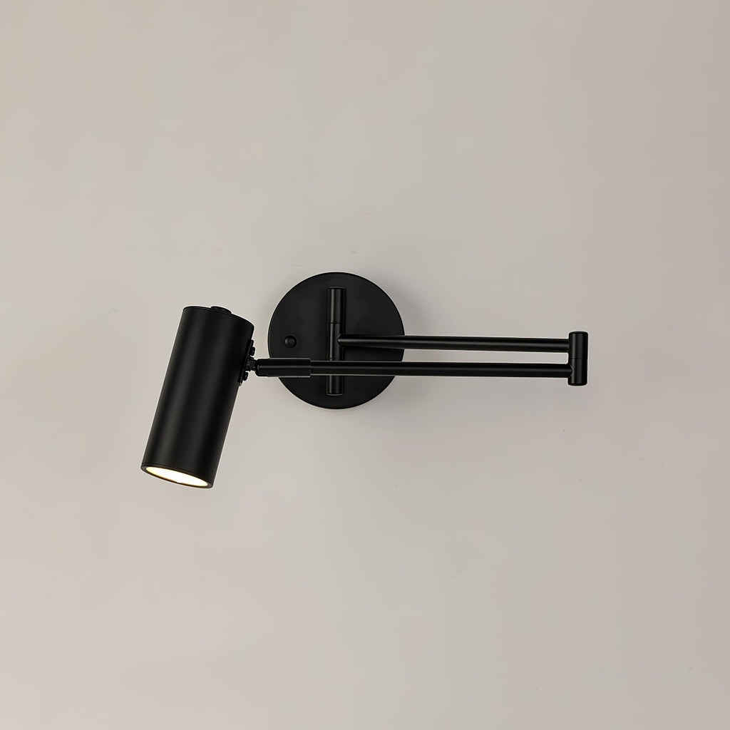 Wall Sconce with Adjustable Swing Arm and Cylindrical Shade LED Light - Image 24