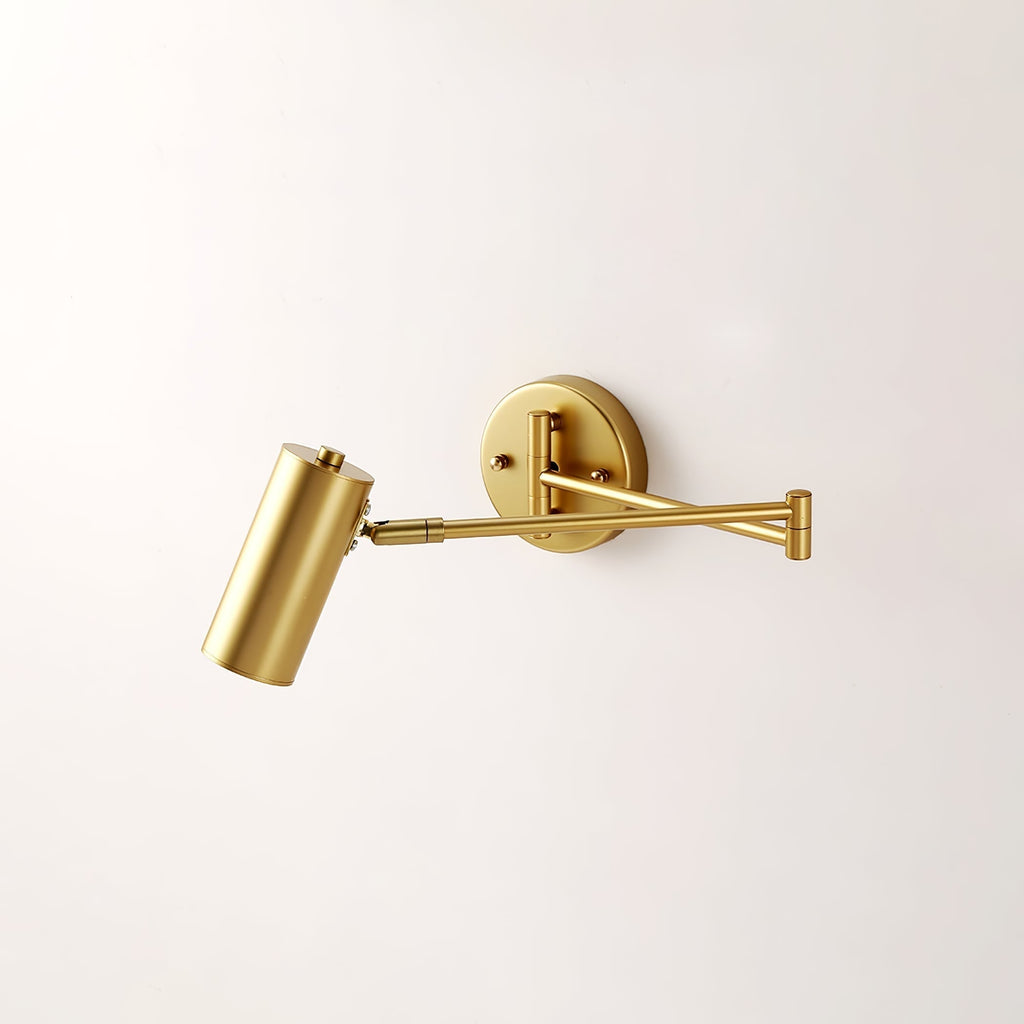 Wall Sconce with Adjustable Swing Arm and Cylindrical Shade LED Light - Image 25