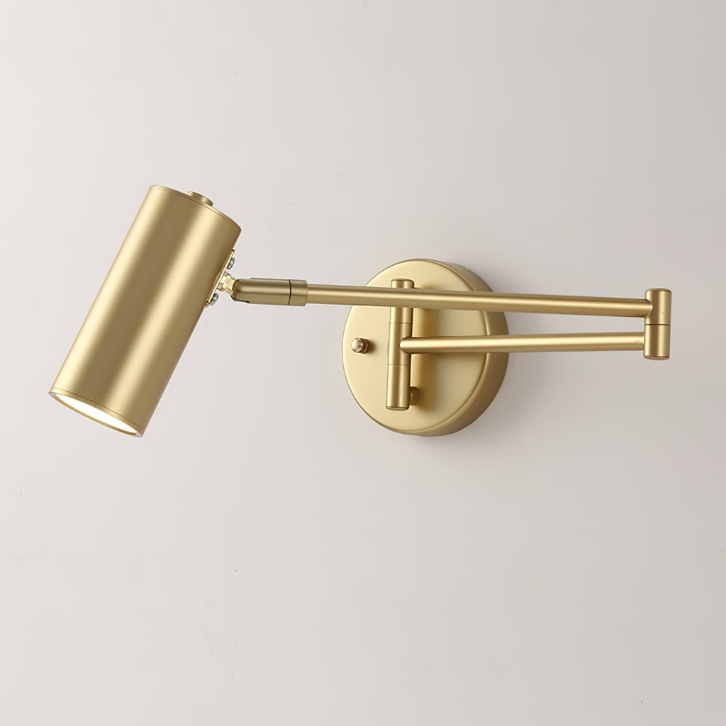 Wall Sconce with Adjustable Swing Arm and Cylindrical Shade LED Light - Image 26
