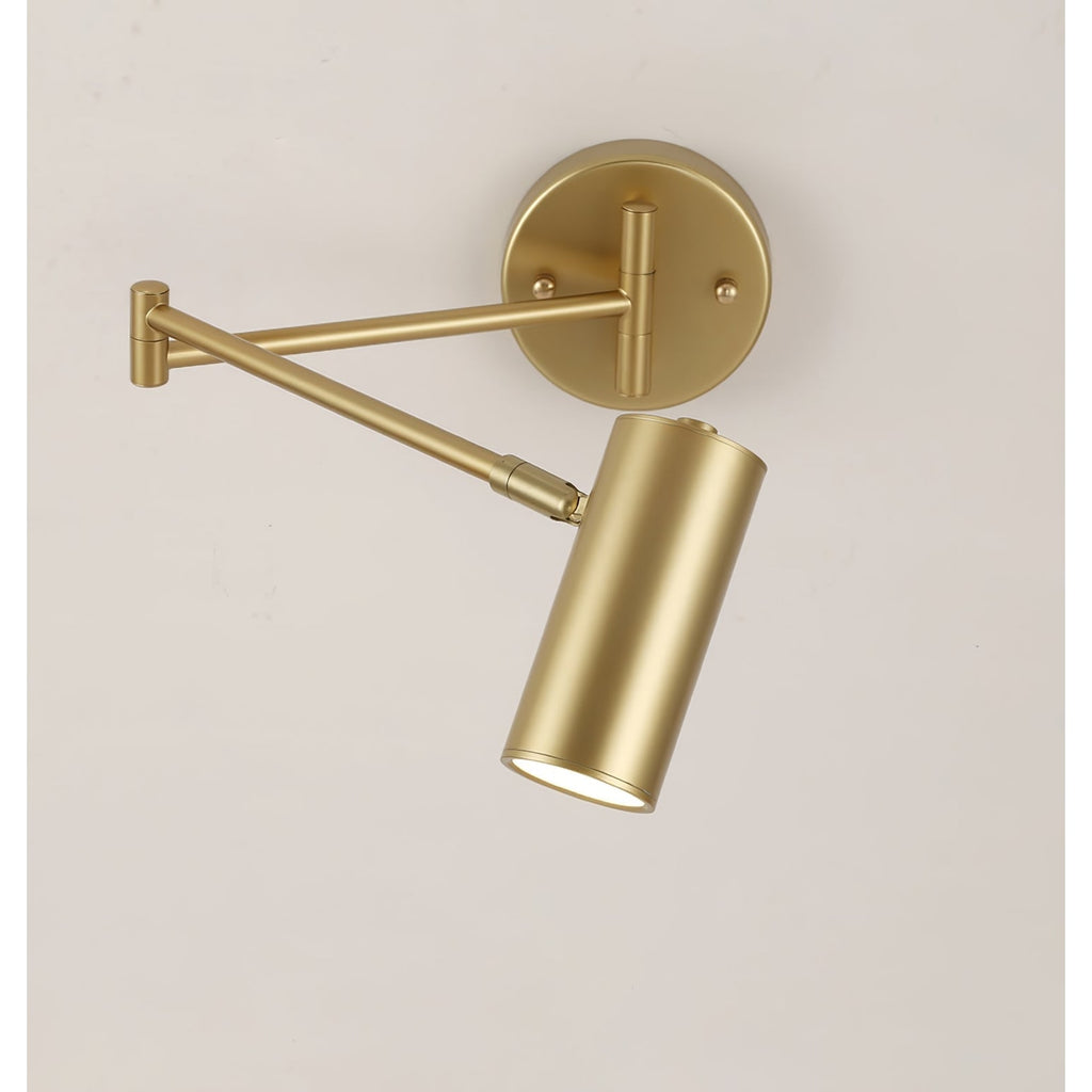 Wall Sconce with Adjustable Swing Arm and Cylindrical Shade LED Light - Image 28