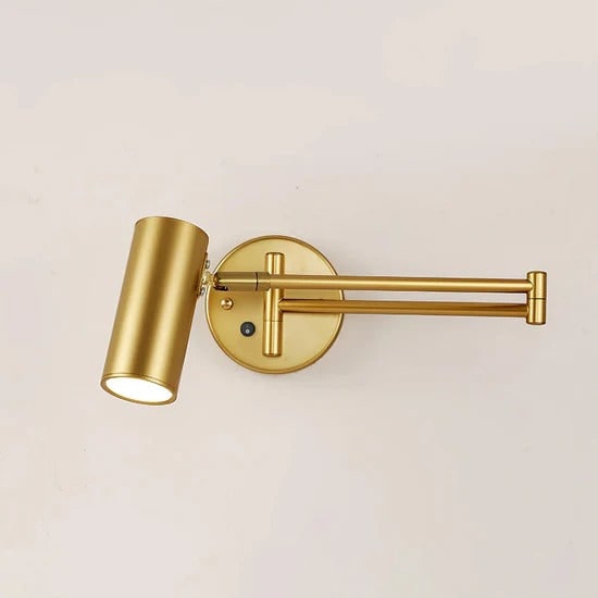 Wall Sconce with Adjustable Swing Arm and Cylindrical Shade LED Light - Image 42