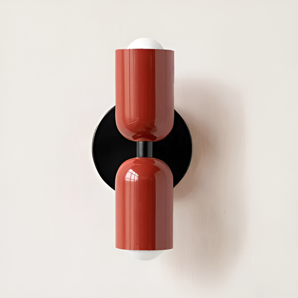 Wall Sconce with Dual Capsule Shades and Up-Down Lighting - Image 11