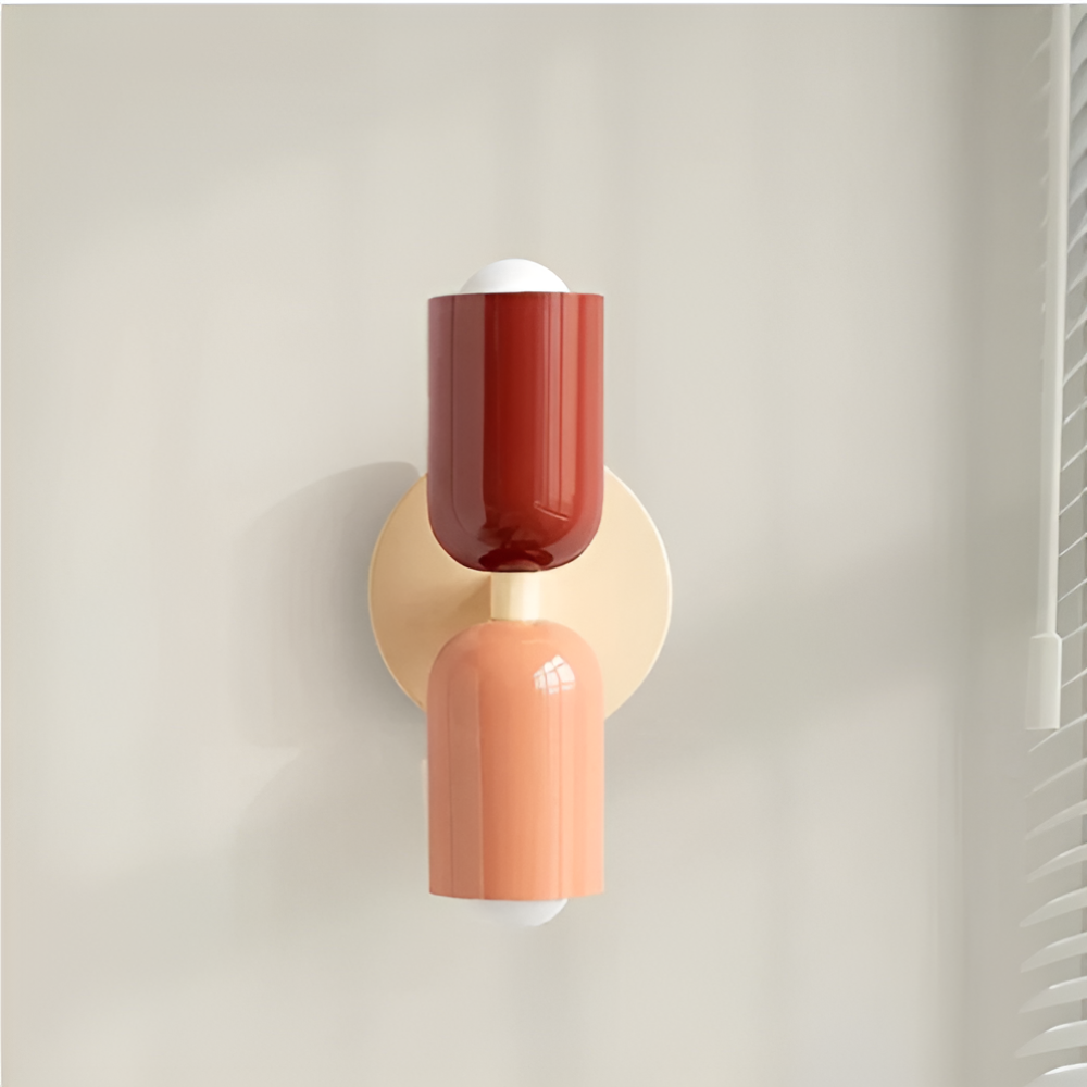 Wall Sconce with Dual Capsule Shades and Up-Down Lighting - Image 12