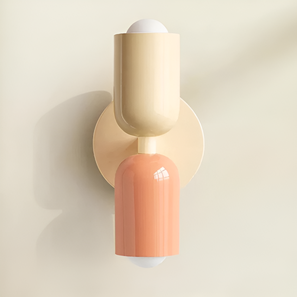 Wall Sconce with Dual Capsule Shades and Up-Down Lighting - Image 13