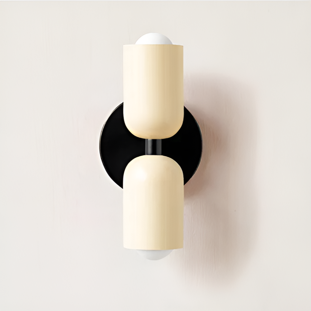 Wall Sconce with Dual Capsule Shades and Up-Down Lighting - Image 14