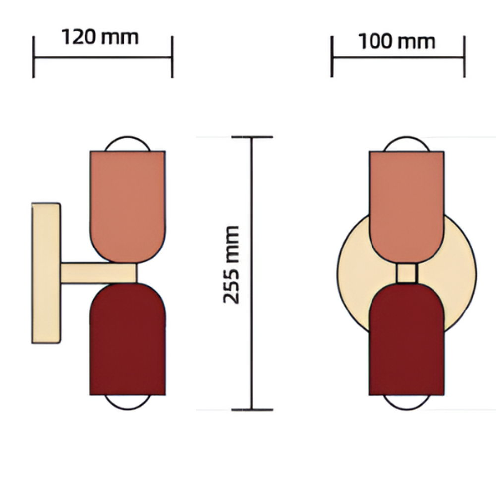 Wall Sconce with Dual Capsule Shades and Up-Down Lighting - Image 15