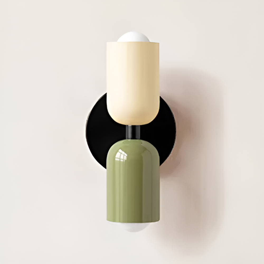 Wall Sconce with Dual Capsule Shades and Up-Down Lighting - Image 7