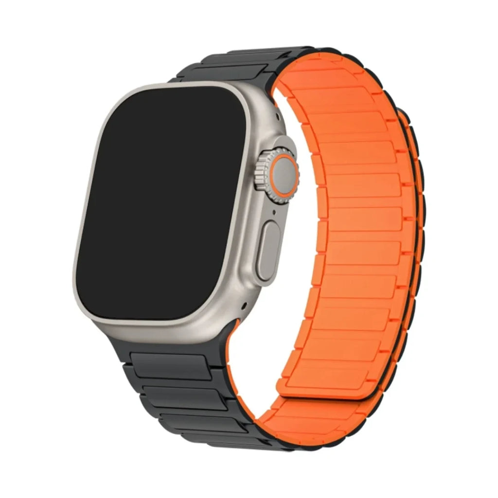 Watch Band with Magnetic Closure and Ribbed Silicone Design - Image 6