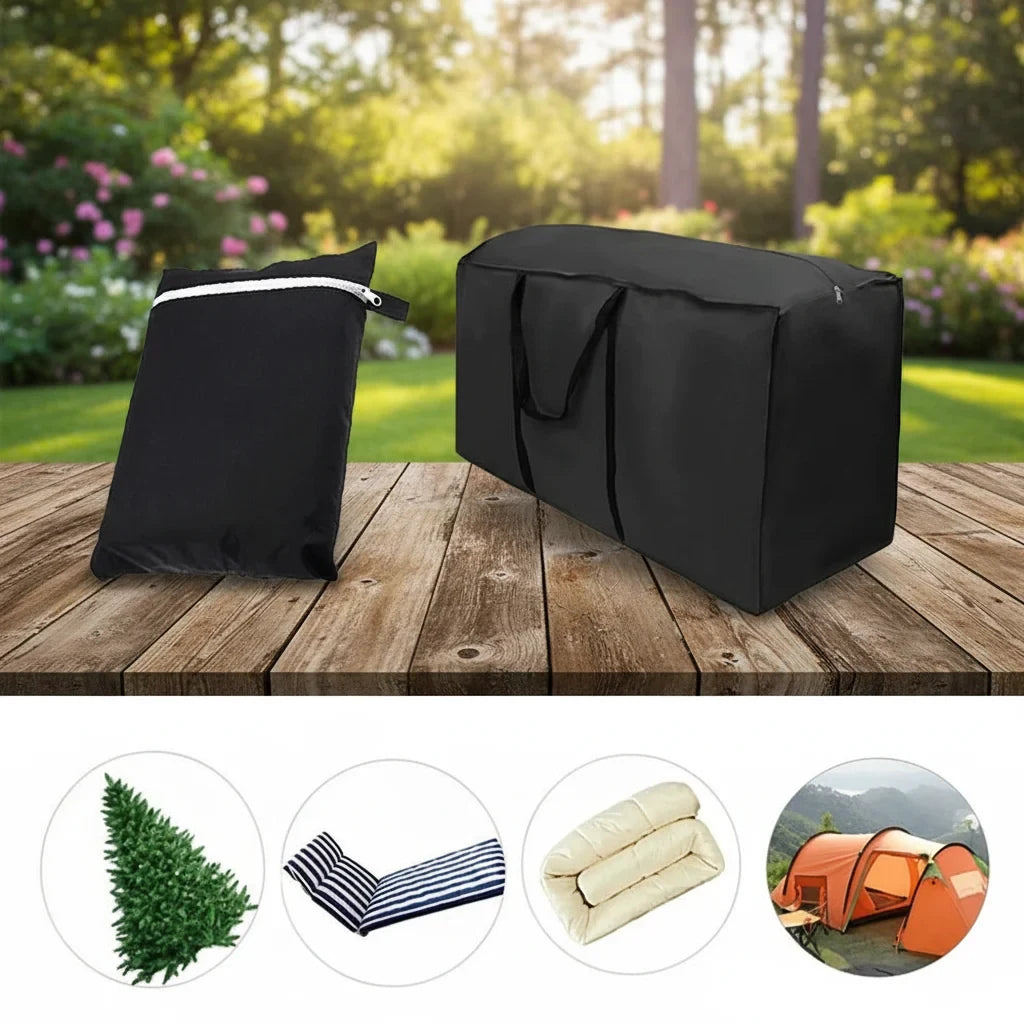 Waterproof Cushion Storage Bag with Handles and Reinforced Seams for Outdoor Patio Furniture - Image 5
