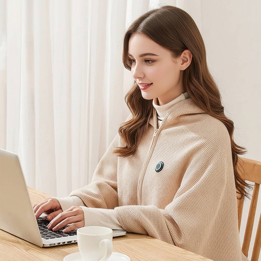 Wearable Heated Blanket with USB Power 8 Heating Zones and Fleece Lining - Image 2