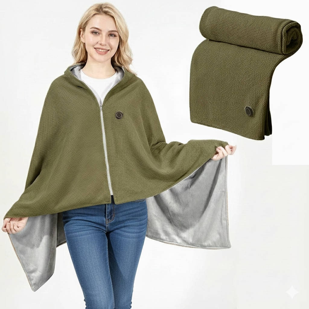 Wearable Heated Blanket with USB Power 8 Heating Zones and Fleece Lining - Image 6