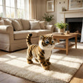 Weighted Plush Tiger Cub Toy with Interactive Walking and Tail-Wagging Movements - Image 1