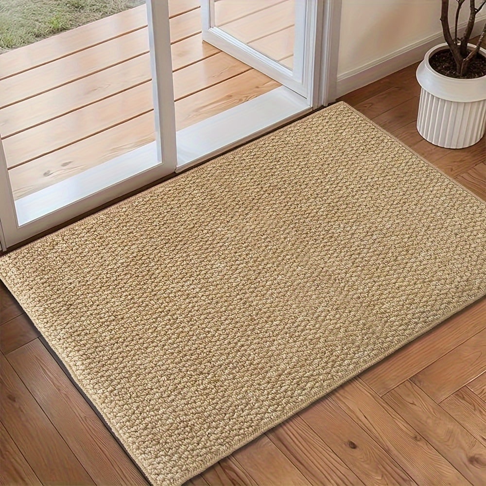 Welcome Door Mat with Absorbent Loop Pile and Non-Slip Base for Indoor Entryway - Image 8