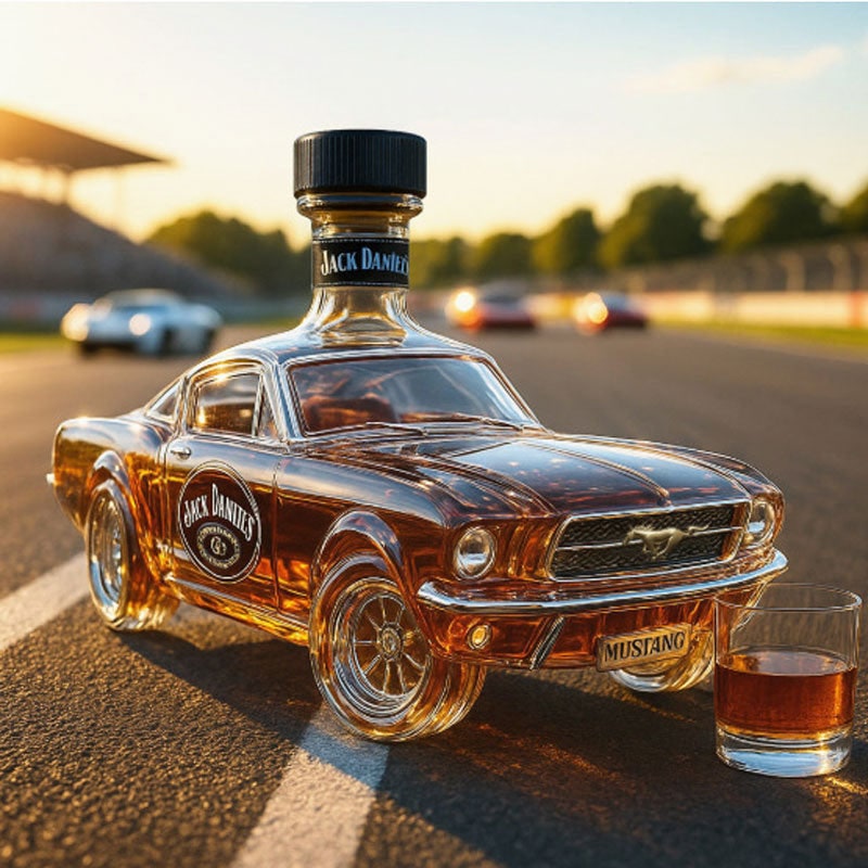 Whiskey Decanter with Sports Car Silhouette and Decorative Stopper - Image 6