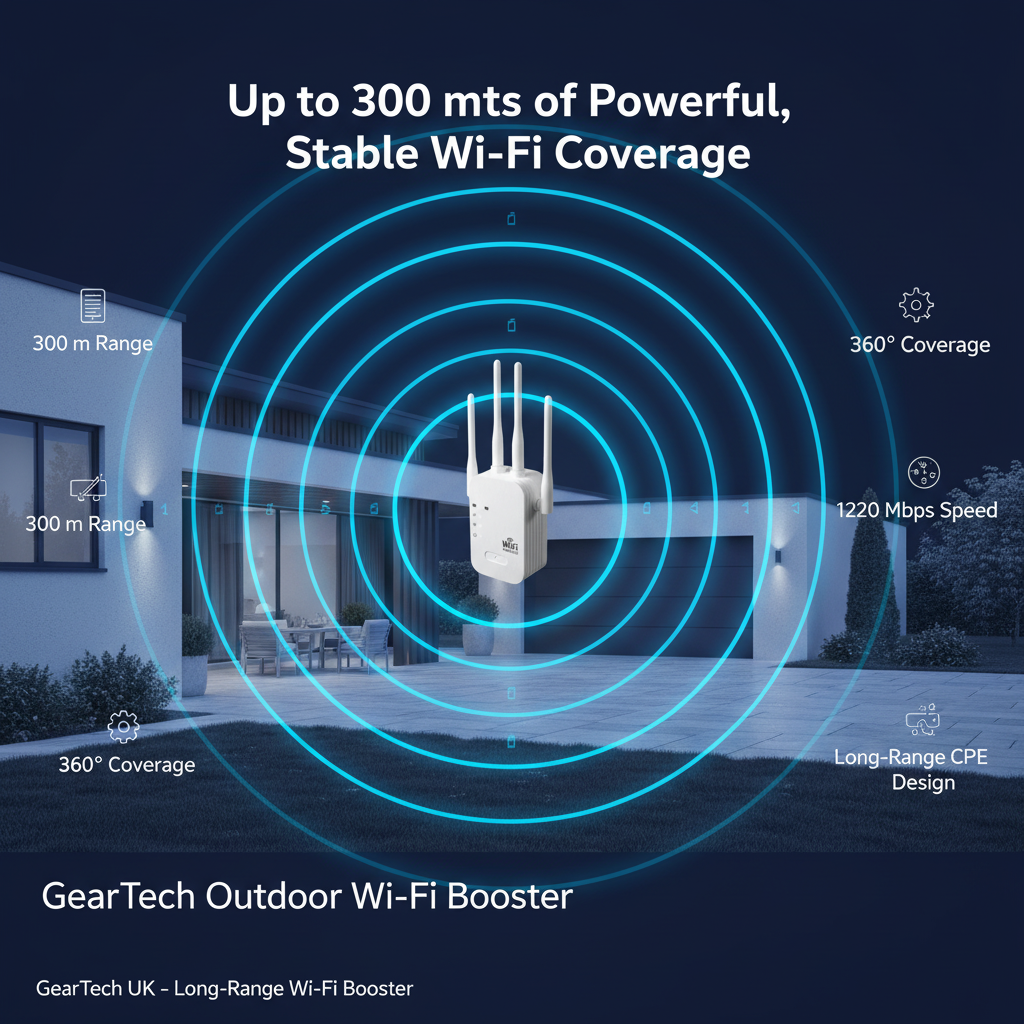 WIFI Extender with Dual Band Signal Booster and Four Antennas for Long Range Coverage - Image 6