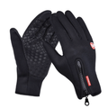 Windproof Thermal Winter Gloves with Touchscreen Grip and Zipper Closure - Image 1